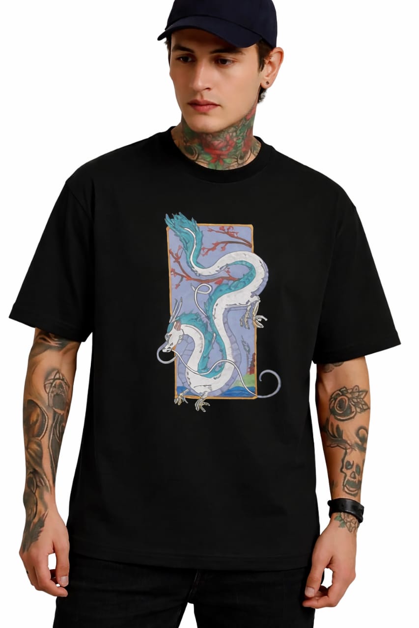 Dragon Spirit Embroidery T-Shirt